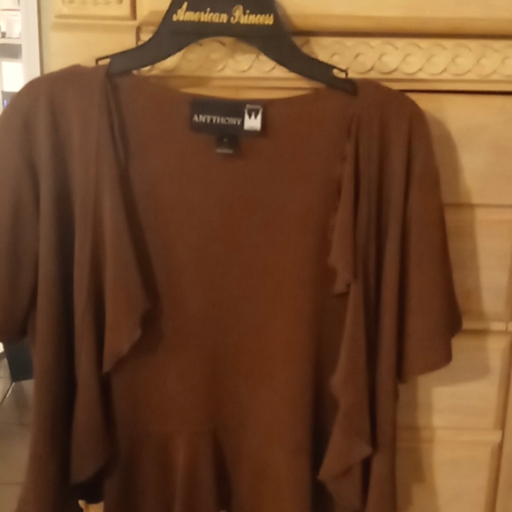 Antthony Short-Sleeve BoleroBrown